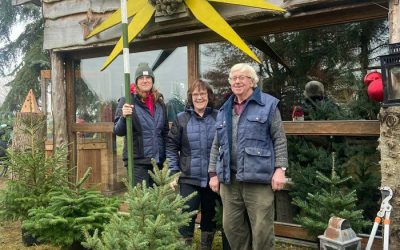 Weihnachtsbaumverkauf als rüstige Rentner in Wegberg Merbeck